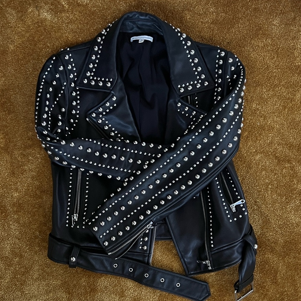 Rebecca Minkoff studded leather Moto jacket - mint condition